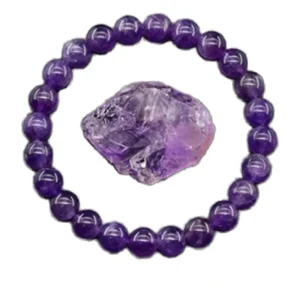 Elastic Stretch Crystal Beaded Bracelet, 8mm, Natural Stone Agate Quartz, for Women