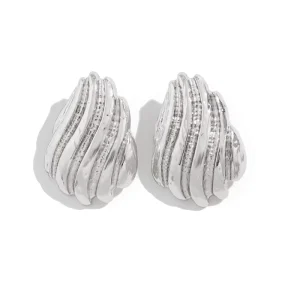 Elegant Smooth Metal Fine Stud Earrings for Women Exaggerated Irregular Hoop Design Trendy Fashion Jewelry for Parties Gifts