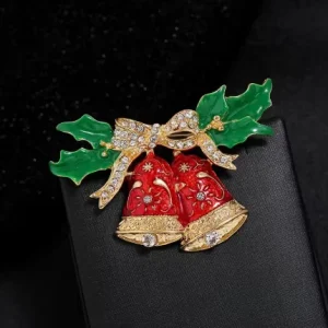 Embossed Custom Christmas Pattern Brooches in Various Sizes