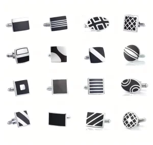 Enamel Cufflinks Classic Style for Men