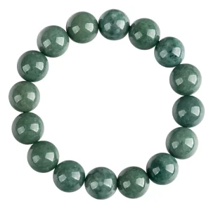 Ethnic Emerald Jade Buddhist Beaded Bracelet Custom Size