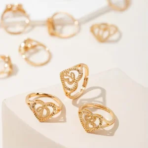 European American 26 Letter Copper Ring Niche High End Versatile Index Finger Ring Fashion Light Luxury Fine Rings