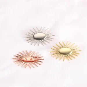 European Style Custom Metal Fabric Brooches and Pins for Women and Men