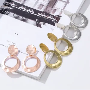 European Vintage Non-Piercing Drop Clip-On Earrings for Women and Girls