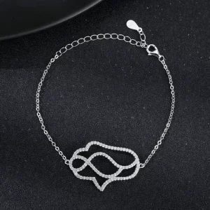 Factory 925 Sterling Silver Fine Jewelry Daily Simple High End Zircon Bracelet Women Gift
