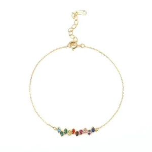 Factory 925 Sterling Silver Multicolor Zircon Bracelet for Women