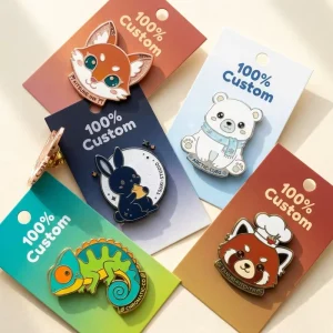 Factory Custom Glitter Animal Anime Enamel Lapel Pin Badge