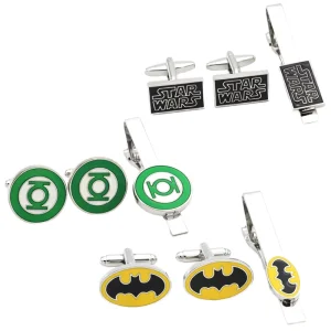 Factory Custom Logo Metal French Cufflinks, Tie Clip and Sleeve Studs Set