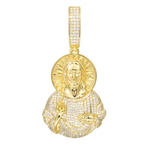 Factory Direct Sale Large-Sized Hip-Hop Accessories Featuring Copper Cubic Zirconia Inlaid Single Diamond Pendant