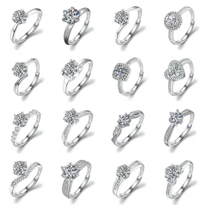 Factory Moissanite Rings for Women, Engagement and Couple Wedding Rings