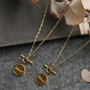 Fade-Resistant Stainless Steel Custom Name Pendant Necklace for Women