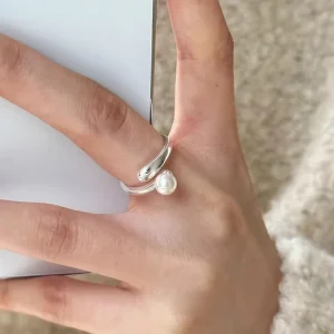 Freshwater Pearl Silver Ring for Women