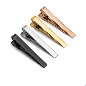 G2271 Polished Stainless Steel Blank Cufflinks and Tie Clips for Men