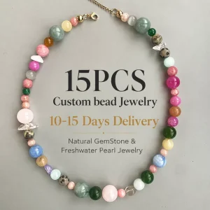 Gemstone Beaded Necklace Natural Stone Bead Necklace For Jewelry Shops