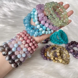 Gemstone Beaded Stretch Bracelet