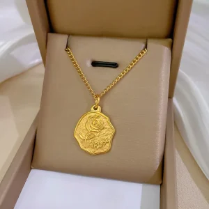 Gold Plated Stainless Steel Choker Necklace for Women