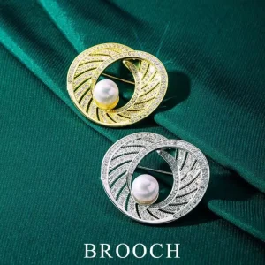 Gold Zinc Brooch Pin for Women’s Clothing