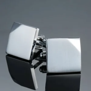 Gold and Silver Customized Cufflinks Gift Set for Men