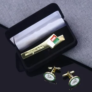 Gold and Silver Personalized Wedding Tie Clips for Men