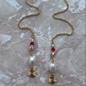 Handmade Faceted Crystal Quartz Drop Earrings with Glass Spacers and Freshwater Pearls