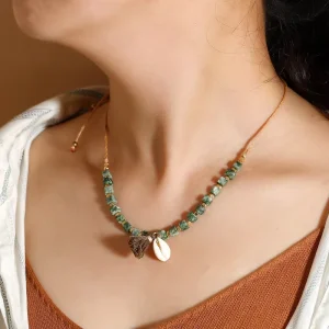 Handmade Natural Stone Beaded Choker Necklace for Women