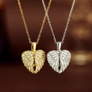 Heart-Shaped Charms and Pendants with Diamond Accent for Necklace