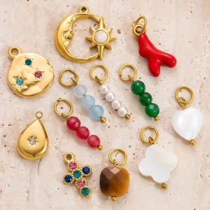 High-End 18K Gold Stainless Steel Pendants DIY Non-Fading Necklace Accessories Fine Charms