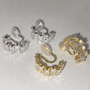 High Quality Brass Clip on Earring Without Piercing Women Multi Styles