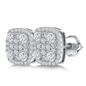 High Quality Hip Hop Jewelry Moissanite S925 Earring Diamond Earrings VVS Moissanite Stud Earring