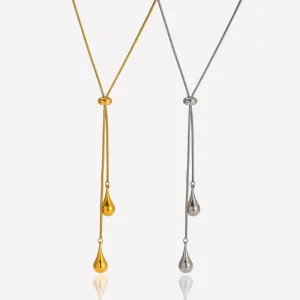 Hypoallergenic 18K Gold-Plated Pear-Shape Pendant