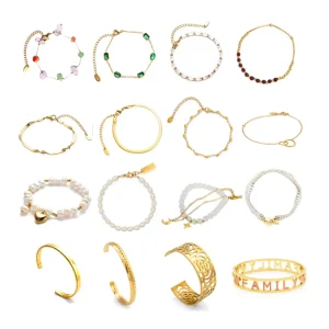 Hypoallergenic Gold Plated Stainless Steel Beaded Bracelet