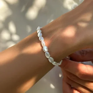 Imitation Pearl Men’s Handmade Classic Irregular Pearl Bracelet