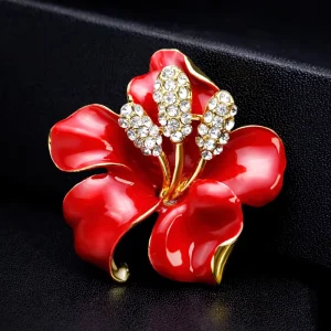 Korean Rose Brooch Bridal Wedding Flower Pin
