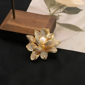 Large Baroque Pearl Brooch 12 13mm Pink Pearl Brass Base Luxury Style Birthday Gift Natural Pearl Smooth Surface Gift for Her