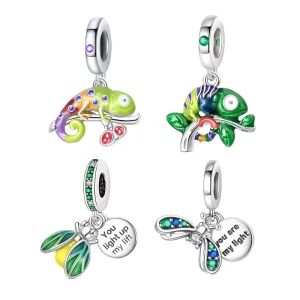 Luminous Insect Crystal Charms for Pens Jewelry Making Bracelet Pendants
