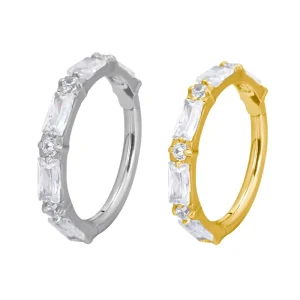 Luxury Piercing Jewelry Nose Ring ASTM F 136 Hinged Segment Hoop Ring Ear Body Jewelry
