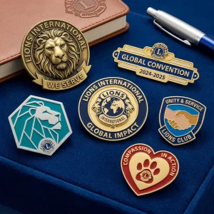 Manufacturers Custom Lions Club Logo Metal Soft Hard Enamel Lapel Pin Badge