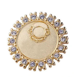 Manufacturers Custom Shape Metal 3D Rhinestone Brooch Diamond Pin Badge Lapel Club Pin