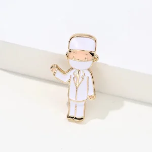 Medical Enamel 3D Lapel Pin Nurse Doctor Hospital Metal Digital Printing Student Uniform