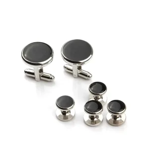Men’s Cufflinks and Studs Set for Tuxedo Shirts, Business, and Weddings