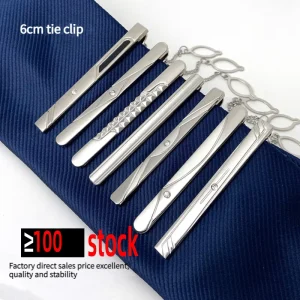Men’s Silver Iron Tie Pins and Tie Clips