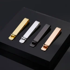Men’s Stainless Steel Minimalist Tie Clip Smooth Metal Necktie Bar