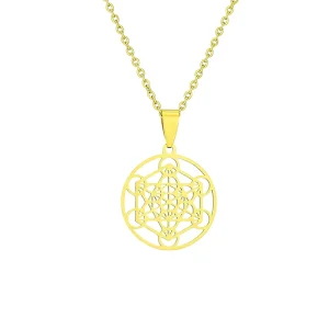 Men’s Stainless Steel Pendant Necklace, Silver or Gold Plated