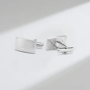 Men’s Stainless Steel Rectangular Cufflinks