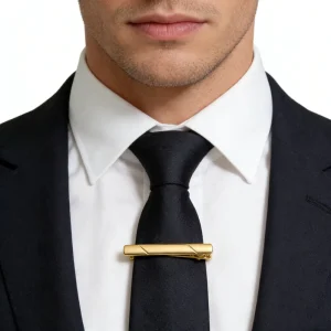 Men’s Tie Clip with Box, Tie Bar, Tie Pin and Cuff Links