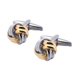 Metal Twist Knot Cufflinks for Men