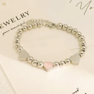 Mexico Beads Silver Stainless Steel Chain Bracelet for Women