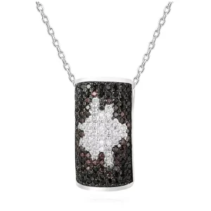 Micro-Paved Zircon 925 Sterling Silver Hip Hop Pendant Necklace