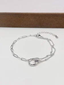 Mobius Double Layer Bracelet for Women Korean Style Linked Cuff