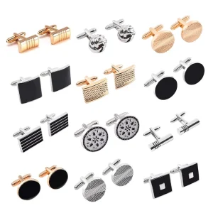 Modern Men’s Spliced Painted Cufflinks
